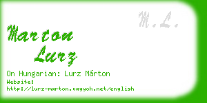 marton lurz business card